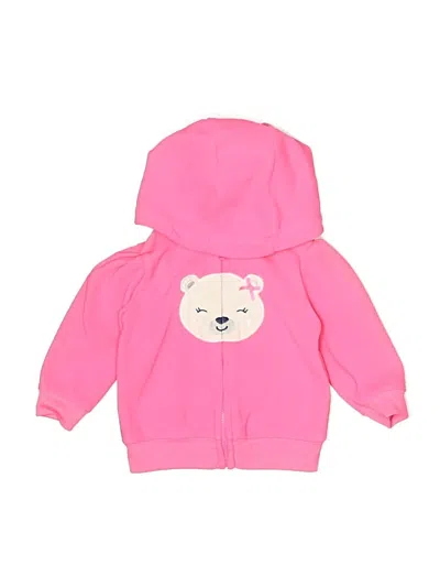 Pre-owned Carter's Babies' Zip Up Hoodie In Pink