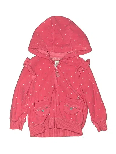 Pre-owned Carter's Babies' Zip Up Hoodie In Pink