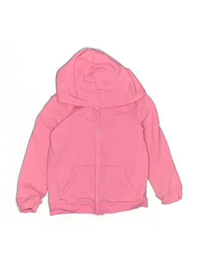 Pre-owned Carter's Kids' Zip Up Hoodie In Pink