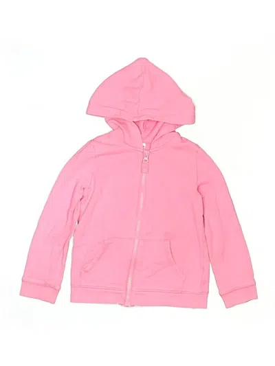 Pre-owned Carter's Kids' Zip Up Hoodie In Pink