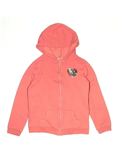 Pre-owned Carter's Kids' Zip Up Hoodie In Pink