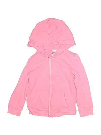 Pre-owned Carter's Kids' Zip Up Hoodie In Pink