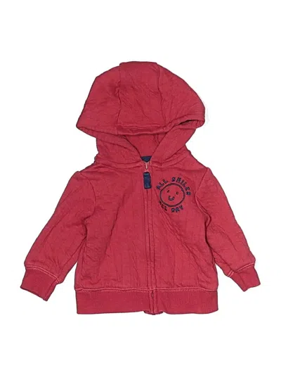 Pre-owned Carter's Babies' Zip Up Hoodie In Red