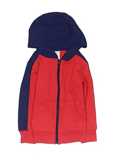 Pre-owned Carter's Kids' Zip Up Hoodie In Red