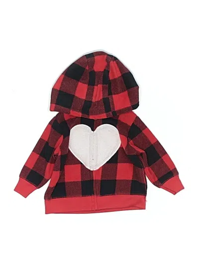 Pre-owned Carter's Babies' Zip Up Hoodie In Red