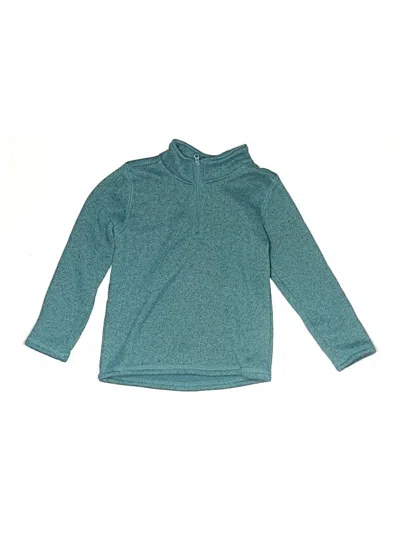 Pre-owned Carter's Kids' Zip Up Hoodie In Teal