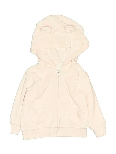 Pre-owned Carter's Babies' Zip Up Hoodie In White