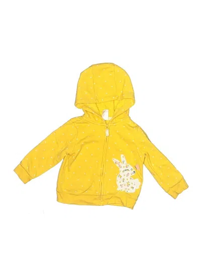 Pre-owned Carter's Babies' Zip Up Hoodie In Yellow
