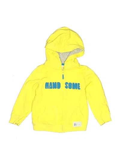 Pre-owned Carter's Kids' Zip Up Hoodie In Yellow