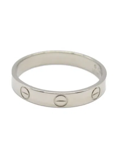 Pre-owned Cartier 10's 18kt White Gold Mini Love Ring