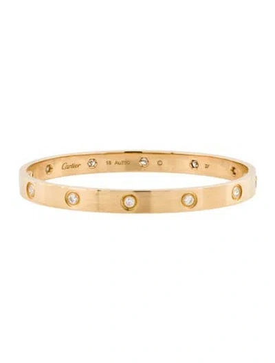 Pre-owned Cartier 10 Diamond Love Bracelet, Classic Model, 6.75" In Multi