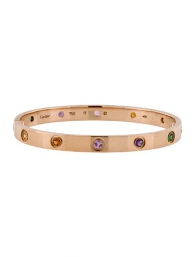 Pre-owned Cartier 10 Multistone Love Bracelet, Classic Model, 6.25"