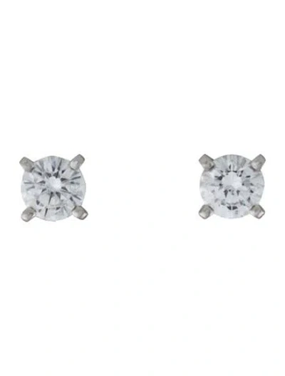 Pre-owned Cartier 1.02ctw Diamond Stud Earrings In Multi