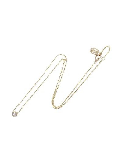 Pre-owned Cartier 10s 18k Rose Gold D'amour Diamond Necklace