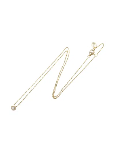 Pre-owned Cartier 10s 18k Rose Gold D'amour Diamond Necklace In Pink