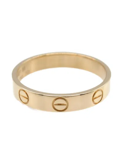 Pre-owned Cartier 10s 18k Rose Gold Mini Love Ring