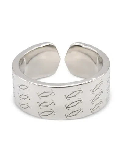 Pre-owned Cartier 10s 18k White Gold 2c Ring In Silver