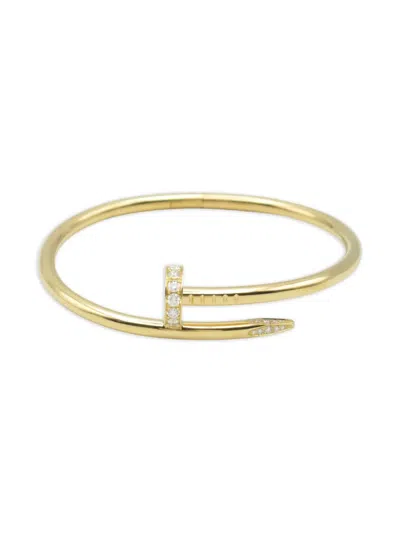 Pre-owned Cartier 10s 18k Yellow Gold Juste Un Clou Diamond Bracelet