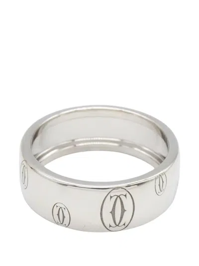 Pre-owned Cartier 10s Happy Birthday Ring In Silver