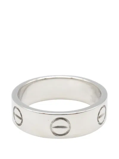 Pre-owned Cartier 10s Love Ring In Silver