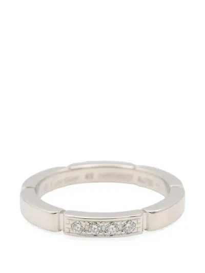 Pre-owned Cartier 10s Maillon Panthère Ring In Silver