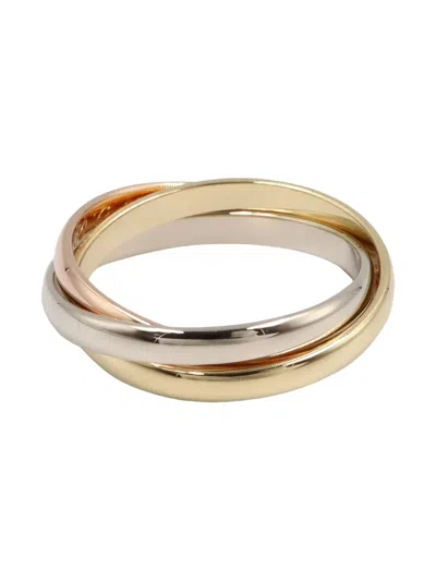 Pre-owned Cartier 10s Trinity Three-band Ring In Gold
