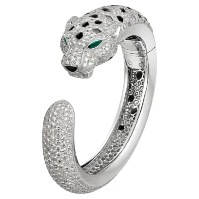 Pre-owned Cartier 13 Carat Panthère De  Pavé Bracelet In Multi