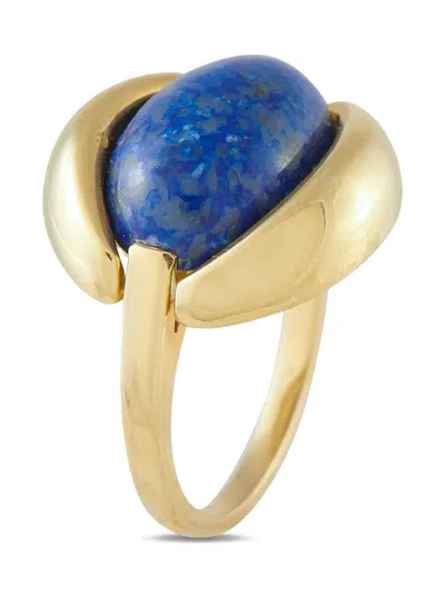 Pre-owned Cartier 14k Yellow Gold Lapis Lazuli Ring