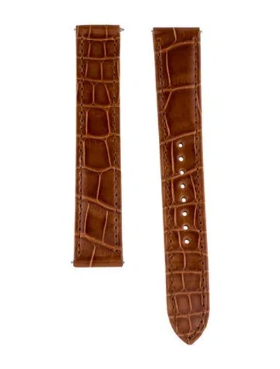 Pre-owned Cartier 16mm X 17mm Alligator Watch Strap For Deployant Buckle In Multi