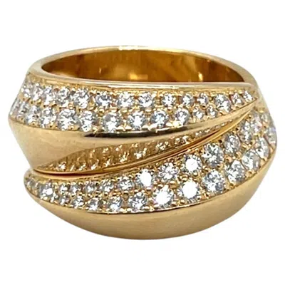 Pre-owned Cartier 18 Karat Gold Diamond "panth�re Griffe" Ring, 2000s In Multiple