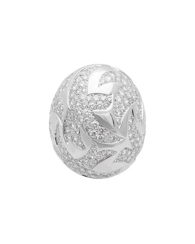 Cartier 18k Diamond Dove Of Peace Ring (authentic ) In Metallic