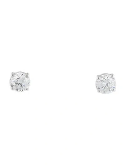 Pre-owned Cartier 18k Diamond Stud Earrings In Multi