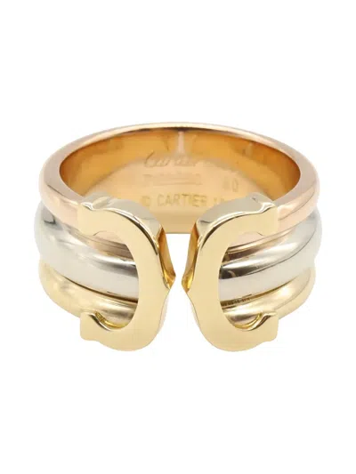 Pre-owned Cartier 18k Gold C Motif Ring
