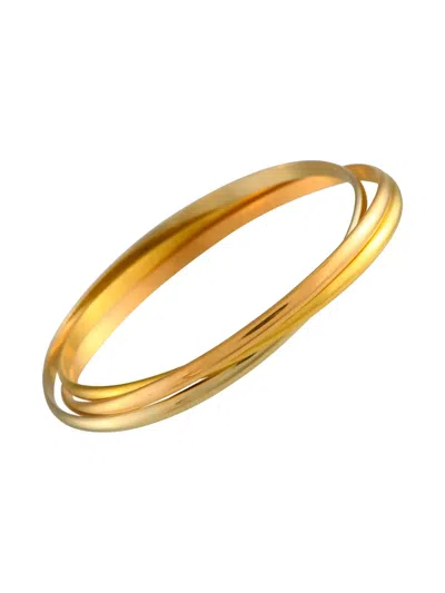 Pre-owned Cartier 18k Gold Trinity Bangle Bracelet