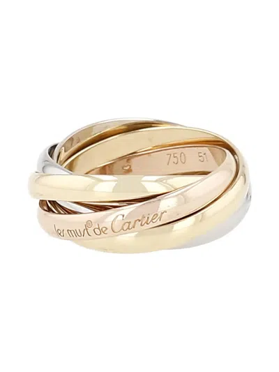 Pre-owned Cartier 18k Gold Trinity Semainier Ring