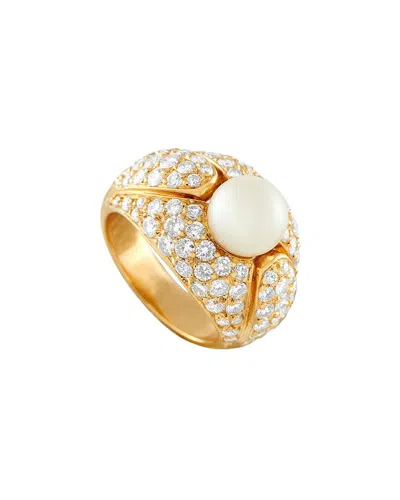 Cartier 18k Pearl Ring (authentic Pre-loved) In Gold