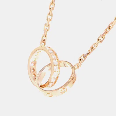 Pre-owned Cartier 18k Pink Gold Baby Love Necklace