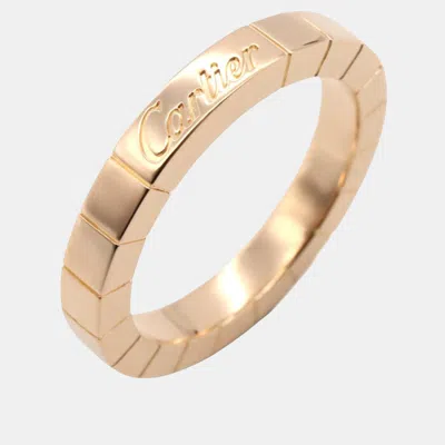Pre-owned Cartier 18k Pink Gold Lanieres Ring Eu 49