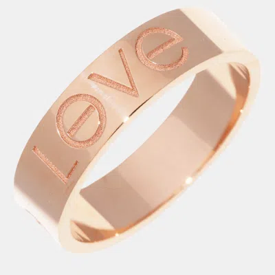 Pre-owned Cartier 18k Pink Gold Love Ring 19.5 Size