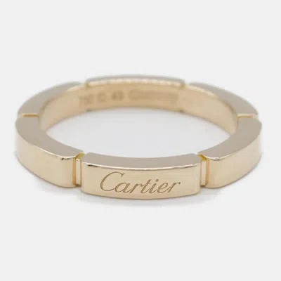 Pre-owned Cartier 18k Pink Gold Mallion Panthere Ring Eu 49