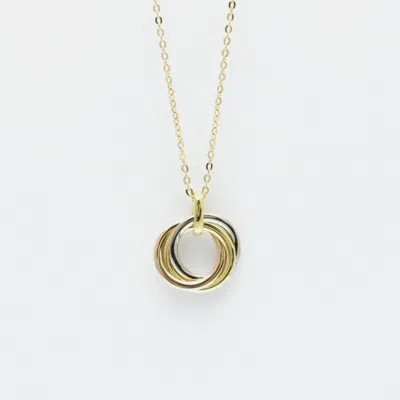 Pre-owned Cartier 18k Pink Gold White Gold Trinity Necklace