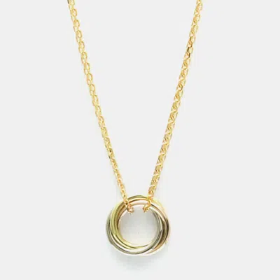 Pre-owned Cartier 18k Pink White Yellow Gold Trinity Pendant Necklace
