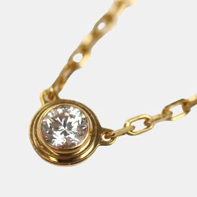 Pre-owned Cartier 18k Rose Gold And Diamond D'amour Pendant Necklace