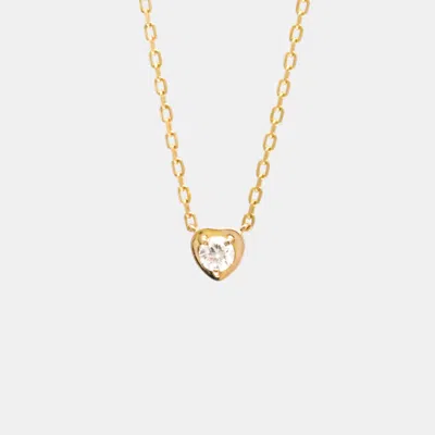 Pre-owned Cartier 18k Rose Gold And Diamond Diamants Légers Pendant Necklace