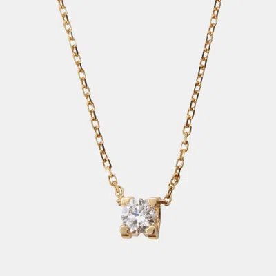 Pre-owned Cartier 18k Rose Gold And Diamond Pendant Necklace