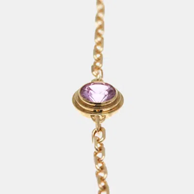 Pre-owned Cartier 18k Rose Gold And Sapphire D'amour Chain Bracelet