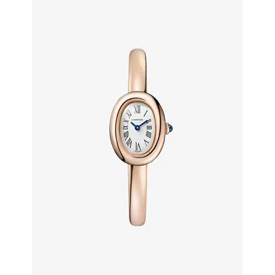 Cartier 18k Rose Gold Baignoire Mini Size 15 18ct Rose-gold Quartz Watch 24.6mm