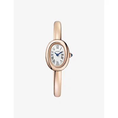 Cartier 18k Rose Gold Baignoire Mini  Size 16 18ct Rose-gold Quartz Watch 24.6mm