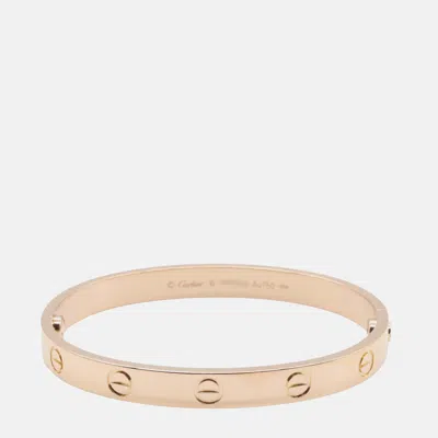 Pre-owned Cartier 18k Rose Gold Classic Love Bracelet