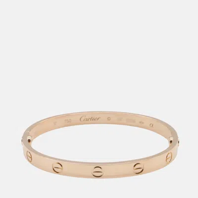 Pre-owned Cartier 18k Rose Gold Classic Love Bracelet